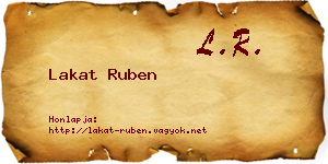 Lakat Ruben névjegykártya